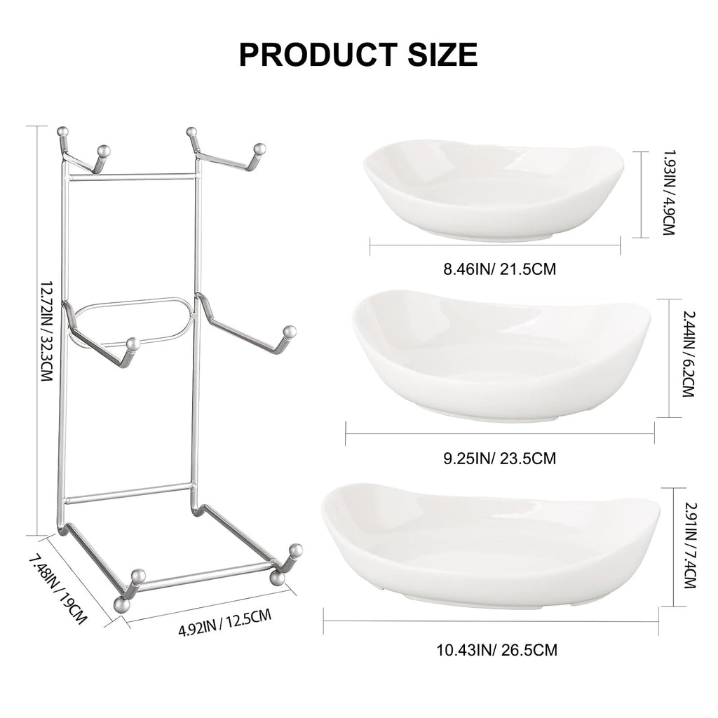 3 Tier Ceramic Fruit Basket with Holder R4680