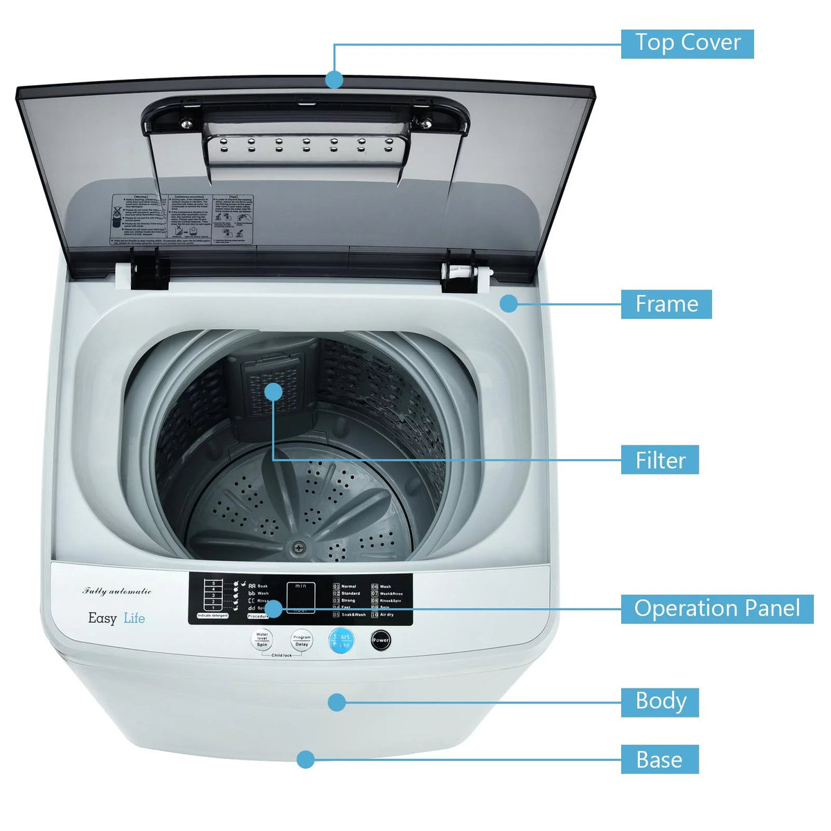 8.8lbs Portable Automatic Washing Machine U51310