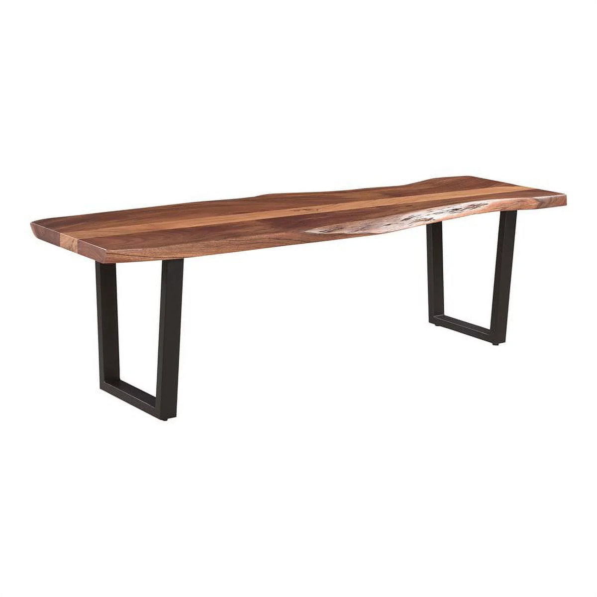 66" Live Edge Solid Wood Dining Bench C25748