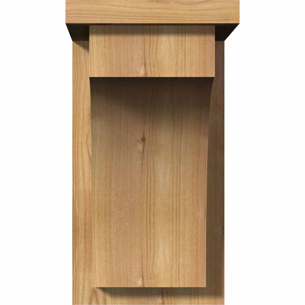 7 1/2x22W x 10x22D x 14x22H Western Red Cedar Corbel with Backplate W16855