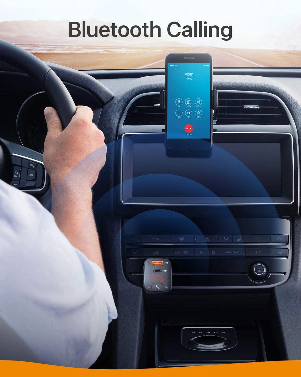 Bluetooth FM Transmitter Car Charger with Type C PD Charging X981318