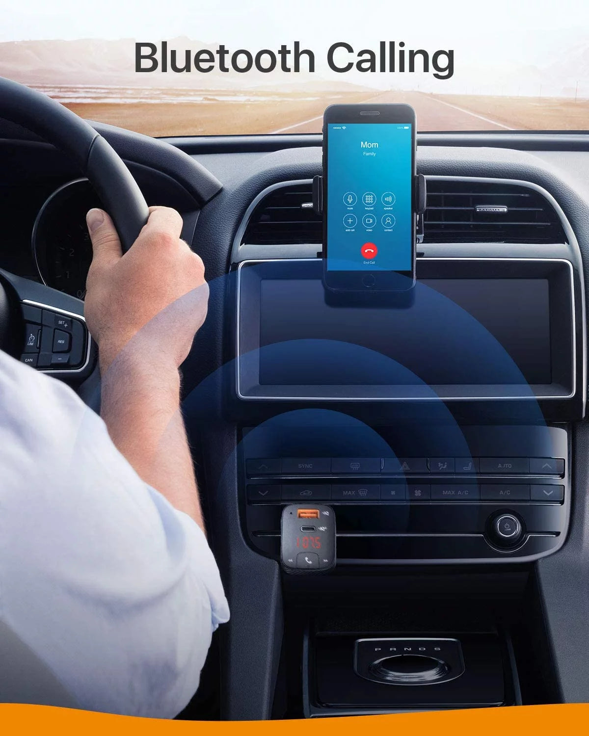 Bluetooth FM Transmitter Car Charger with Type C PD Charging X981318