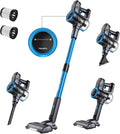Cordless Stick Vacuum Cleaner, 24Kpa 250W, 6-in-1 Rechargeable, 45 Min Runtime, Blue X387419