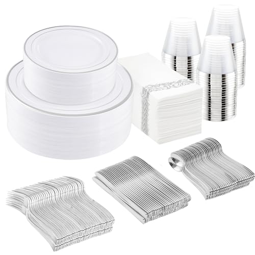 350Pcs Gold Dinnerware Set for 50 Guests T76424