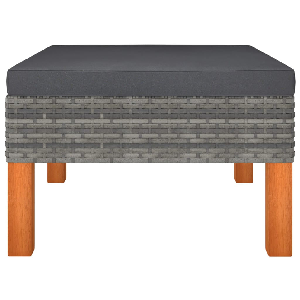 9 Piece Gray Poly Rattan Patio Conversation Set Z6780
