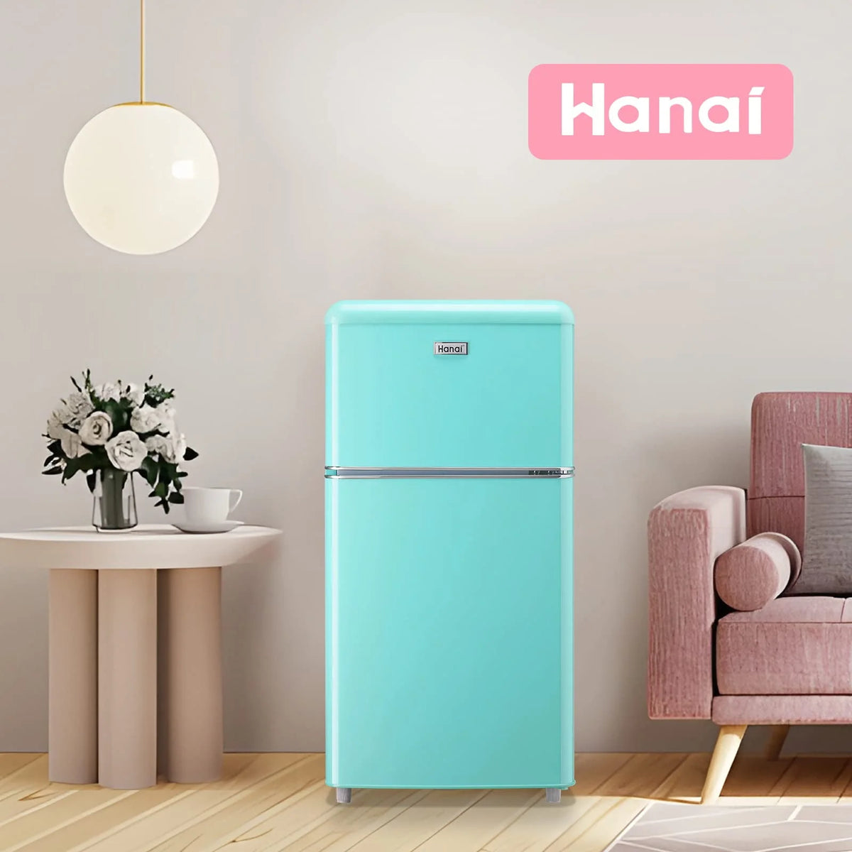 3.5 Cu.ft Blue Mini Fridge with Freezer Z637236