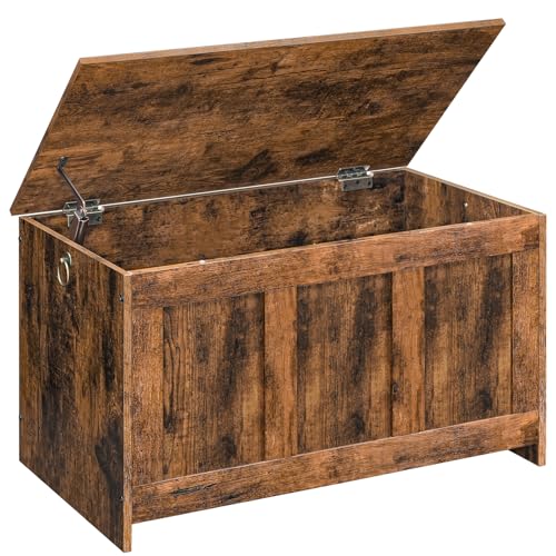 White and Walnut 39.3" Wooden Storage Bench Q9943