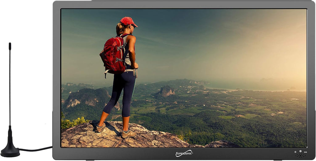 13 Portable Widescreen LED TV with USB/SD Inputs, HDMI, FM Radio, Rechargeable Battery F482
