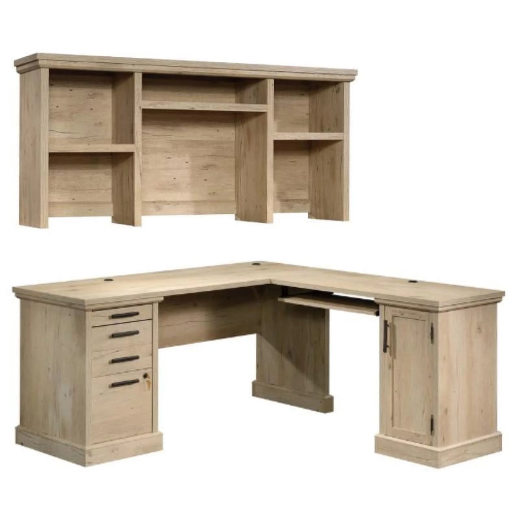 2-Piece L-Shaped Desk & Computer Hutch Set V443