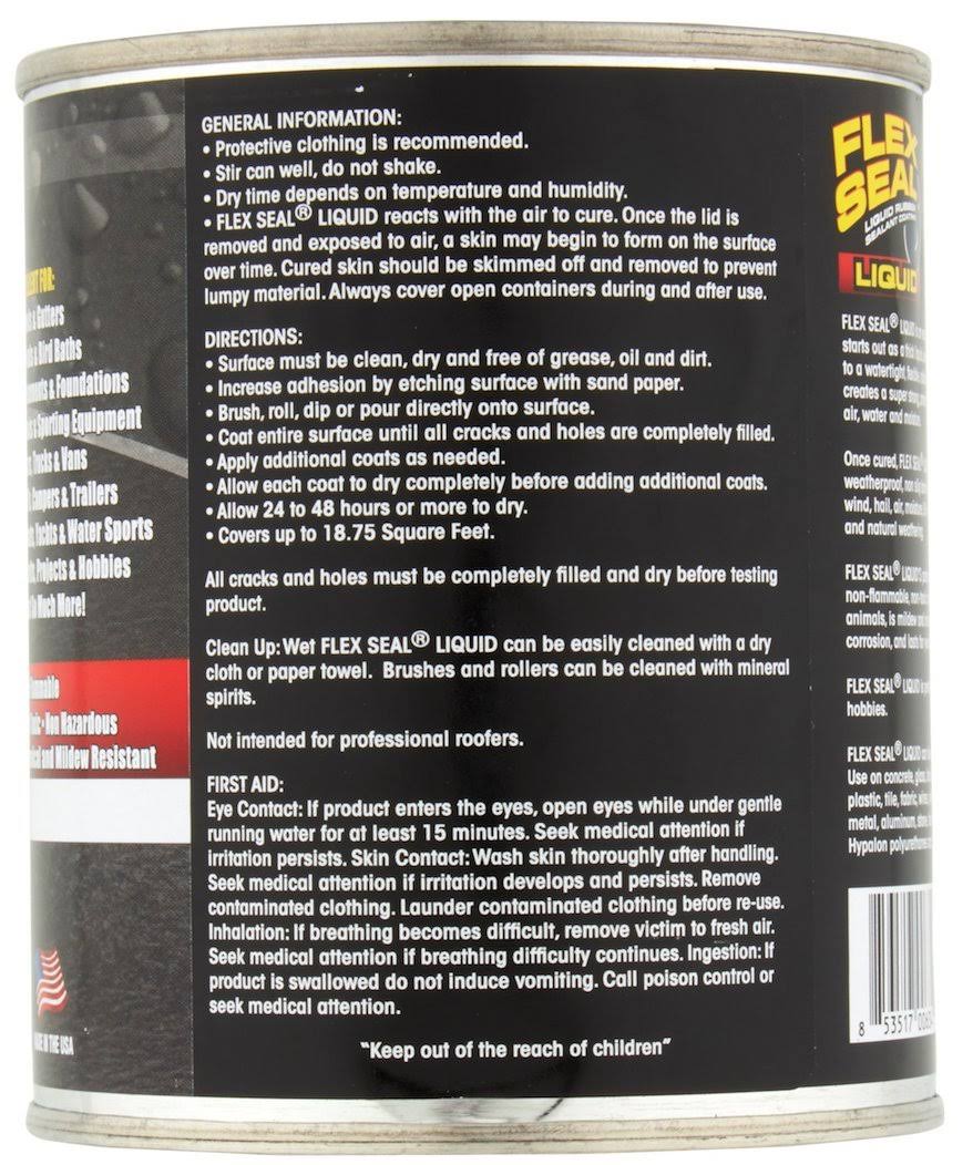 Black 128 fl oz Liquid Rubber Sealant Coating J8734