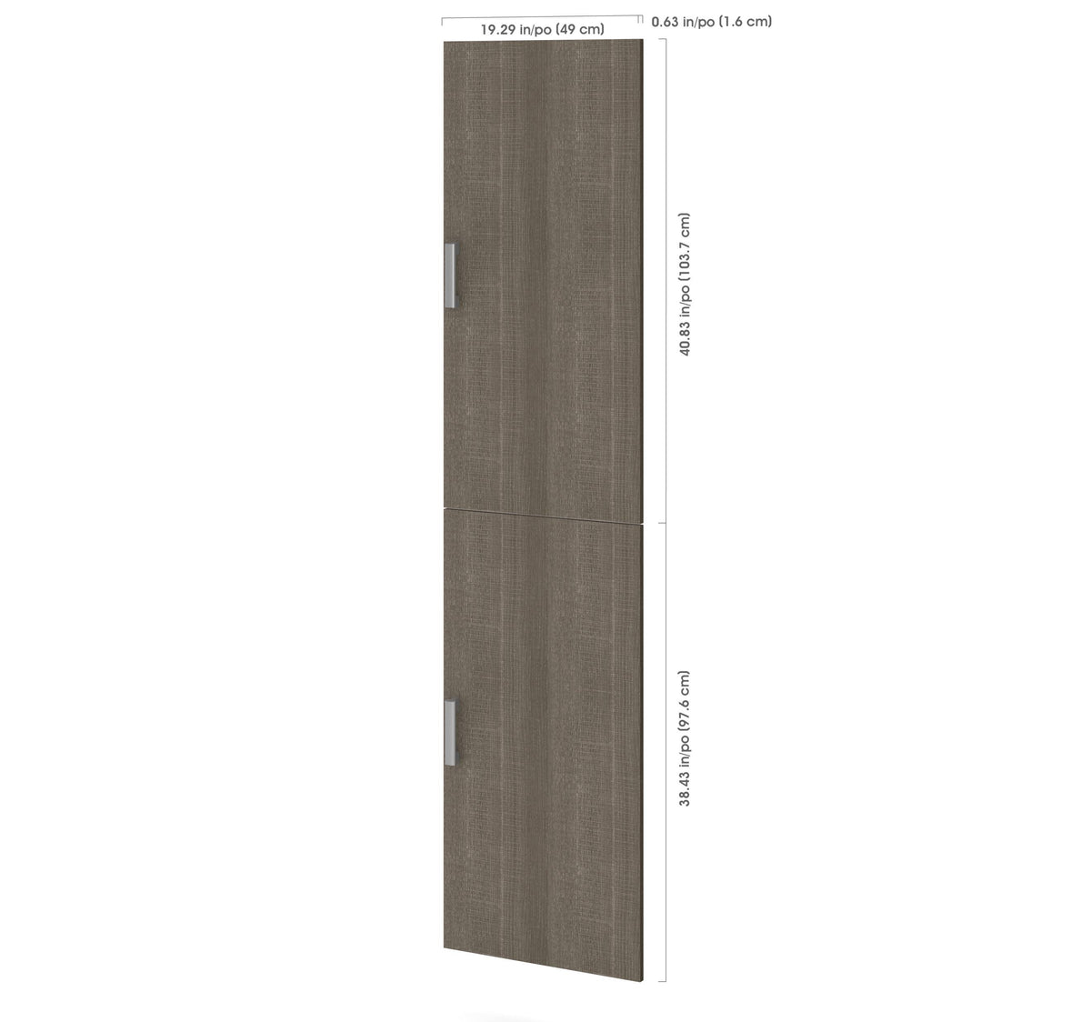 2-Door Set for 19.5x22 Storage Units in Bark Gray R97664