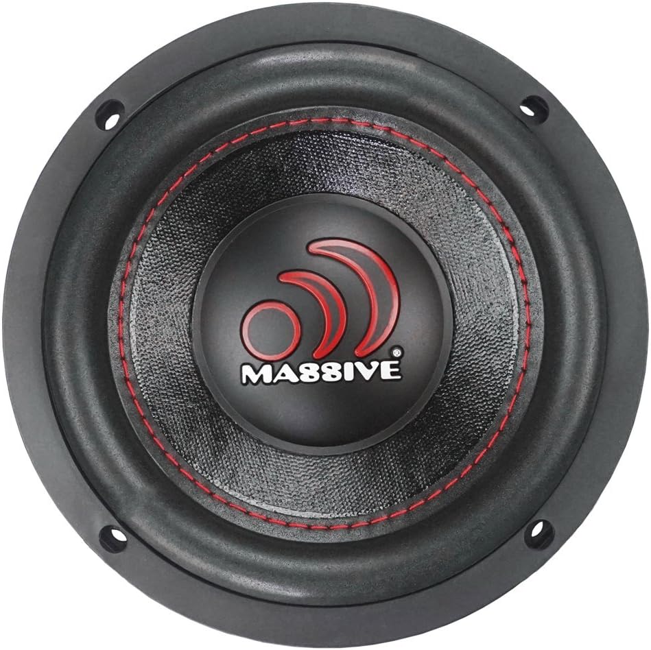 6.5 Inch Car Audio Subwoofer, 250 Watt RMS, Dual 4 Ohm V76085