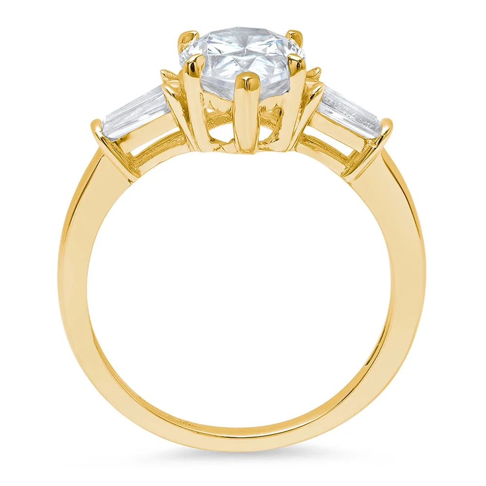 2.3 ct Pear Cut Natural Diamond Engagement Ring P916748