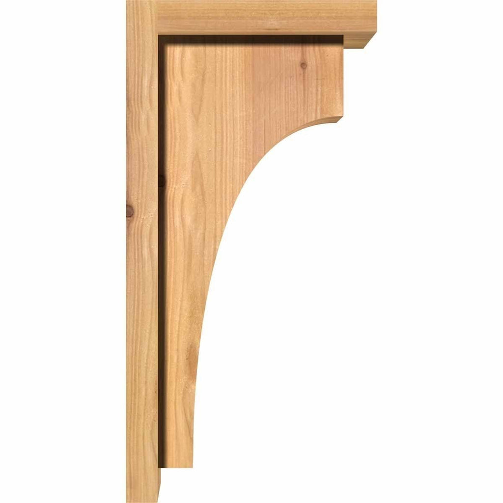 7 1/2x22W x 10x22D x 14x22H Western Red Cedar Corbel with Backplate W16855