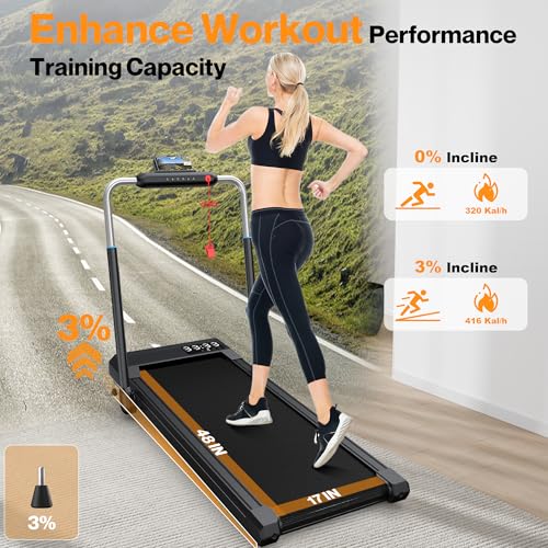 Under Desk Treadmill with Incline, 320+ lbs Capacity C5756