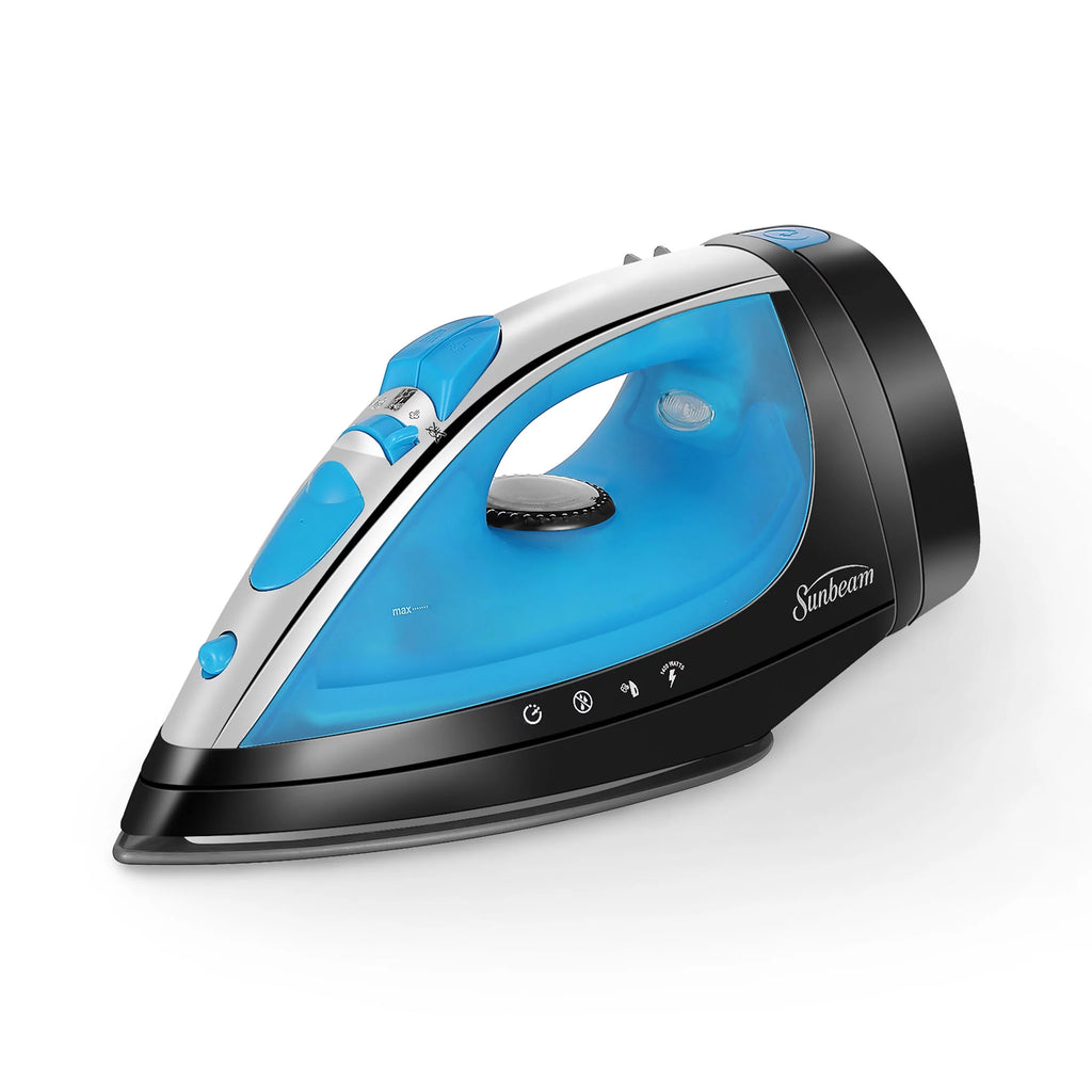 1400W Steammaster Iron with Retractable Cord, Blue and Black Finish Q463262
