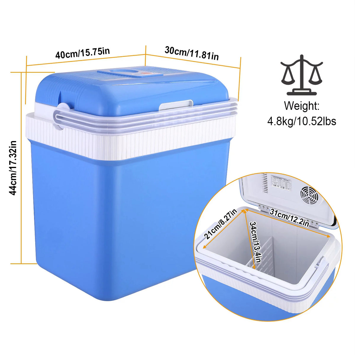 24L Portable Car Cooler 12V Refrigerator O556