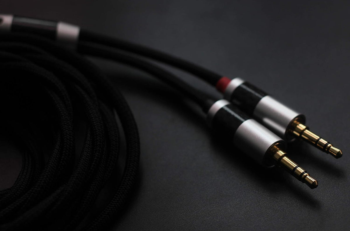 Audio Upgrade Cable Replacement for Headphone, Dual 3.5mm Male to Dual 3.5mm Connector, 4.9ft F126142