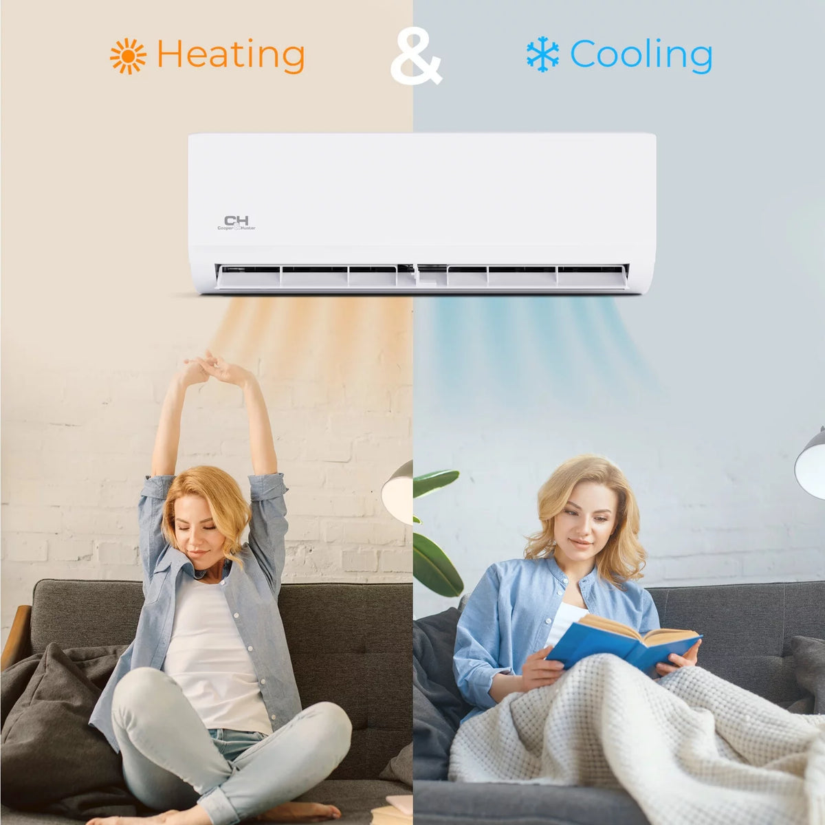 18000 BTU 230V Dual Zone Mini Split Heat Pump Air Conditioner Q280804