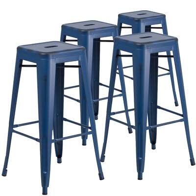 Antique Blue Bar Stool B553007