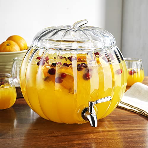 2.11 Gallon Clear Glass Beverage Dispenser with Stainless Steel Spigot V778575
