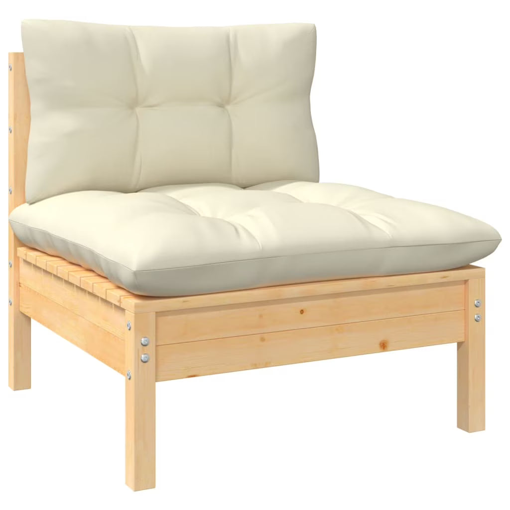 Patio Sofa with Cushions Solid Pinewood M78218