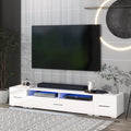 White TV Stand with LED Lights C857433