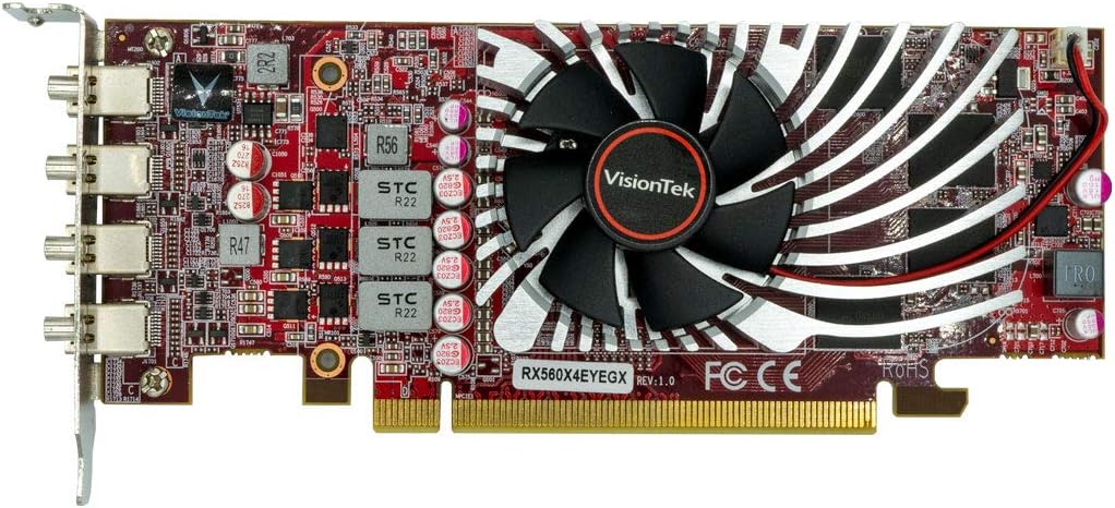 Radeon RX 560 4GB GDDR5 4K Graphics Card, 4 Mini DisplayPort, PCI Express, Low-Profile GPU D2604