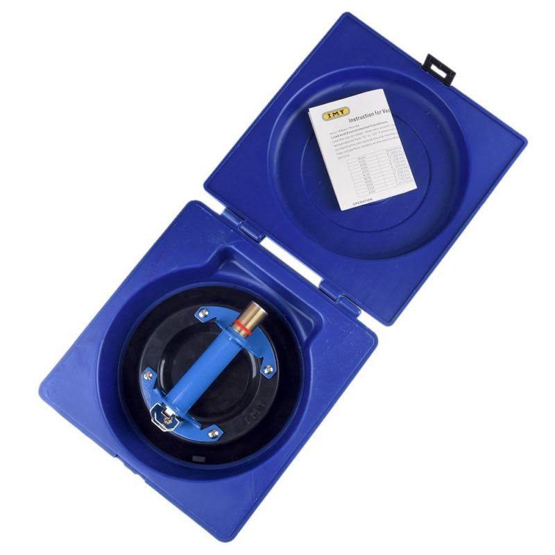 9x22 Vacuum Concave Suction Cup Glass Lifter with Metal Handle and Brass Pump I116634