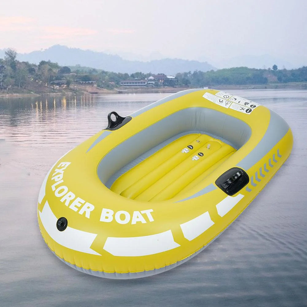 Yellow PVC Inflatable One Person Rowing Air Boat V608