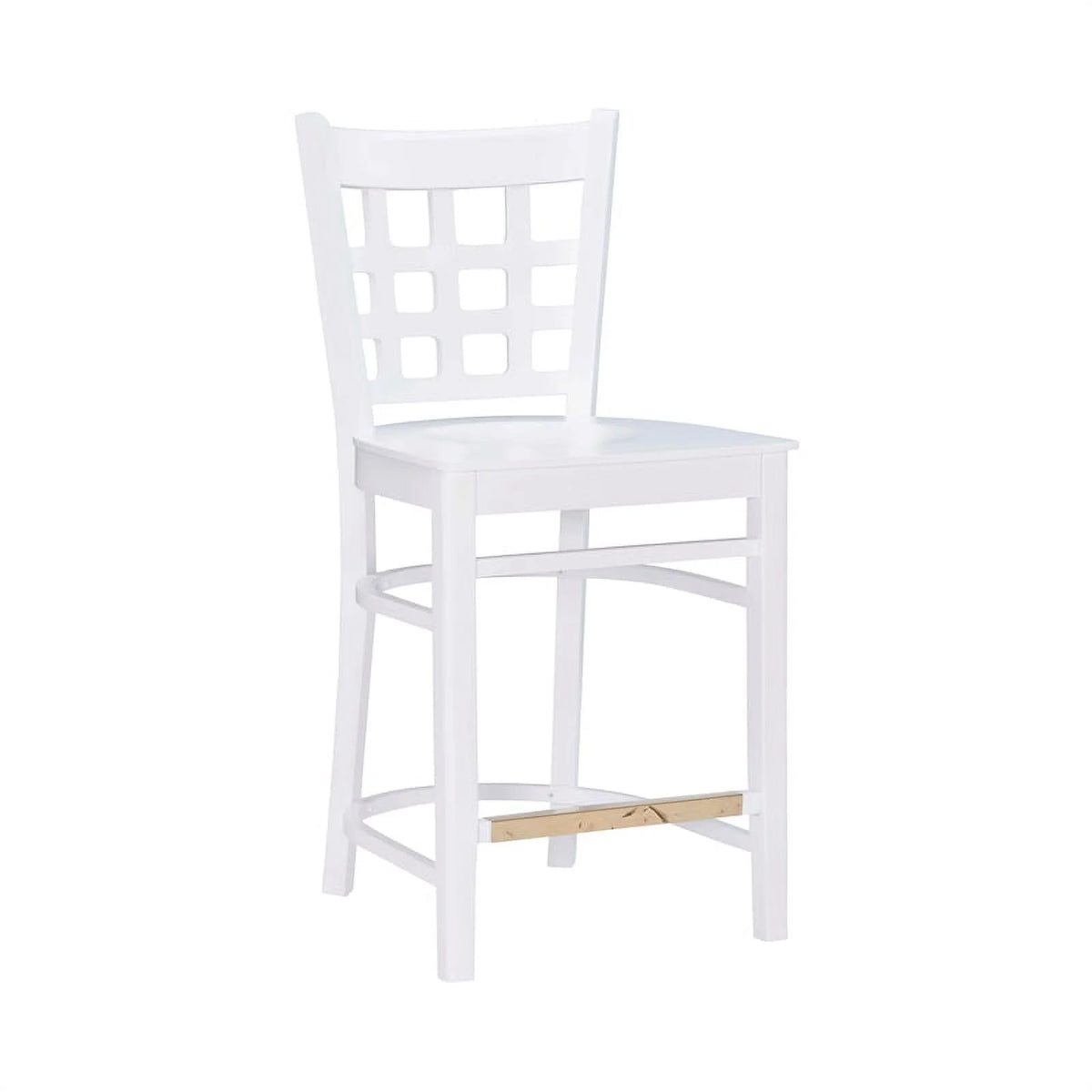 White Beech Wood Set of Two Counter Stools O91927