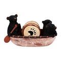 Black Bear Coaster Set with Canoe Holder N589855