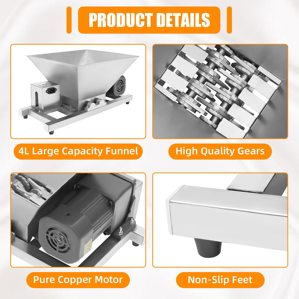 4L Stainless Steel Electric Fruit Crusher L1617