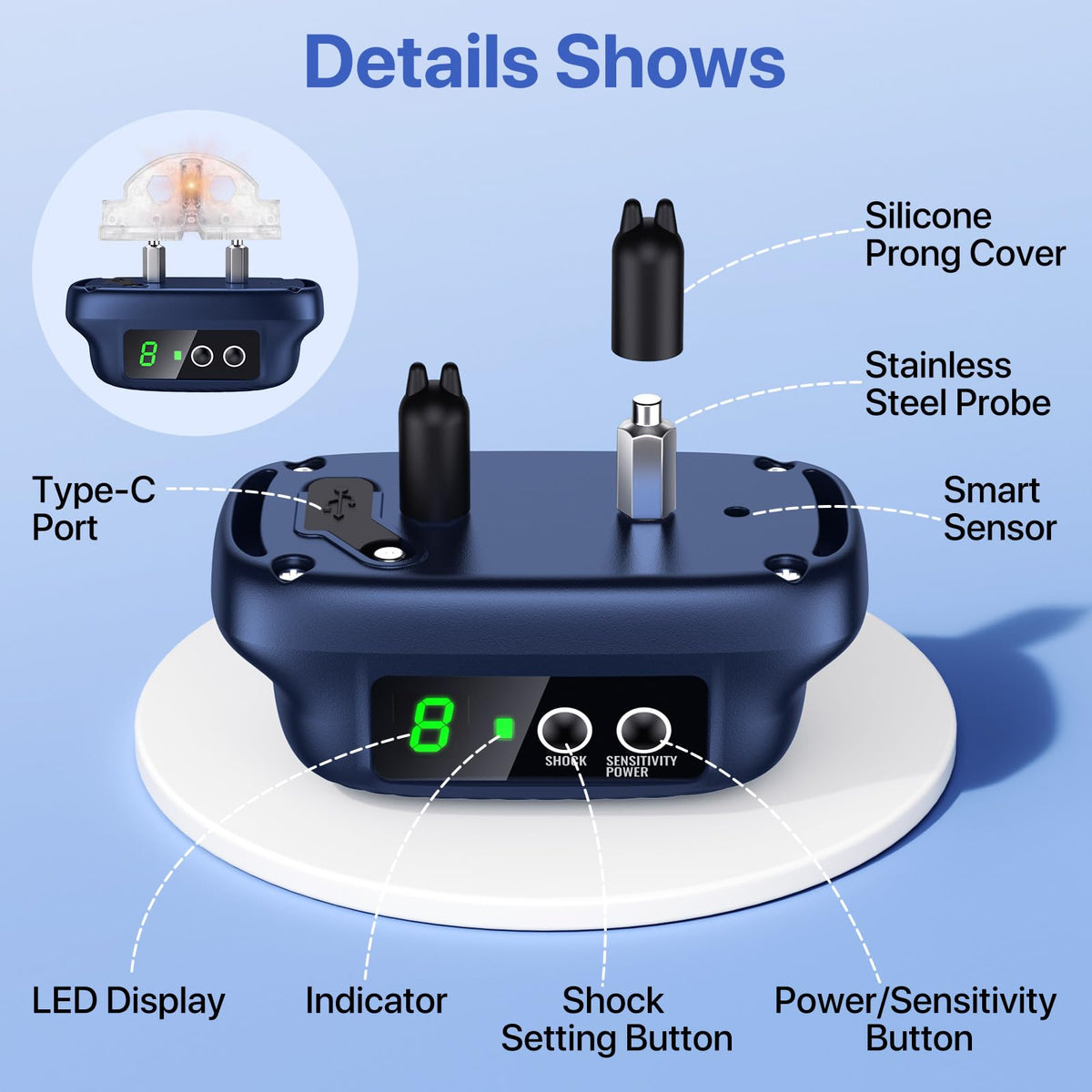 Automatic Waterproof Rechargeable Dog Bark Collar U80813