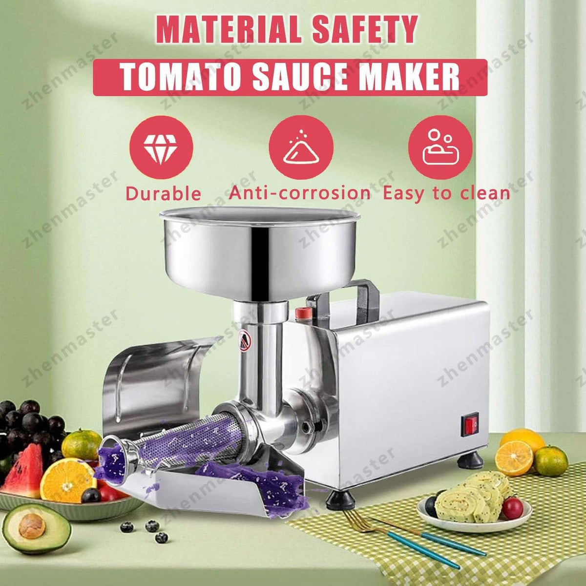 450W Stainless Steel Electric Tomato Strainer W26425