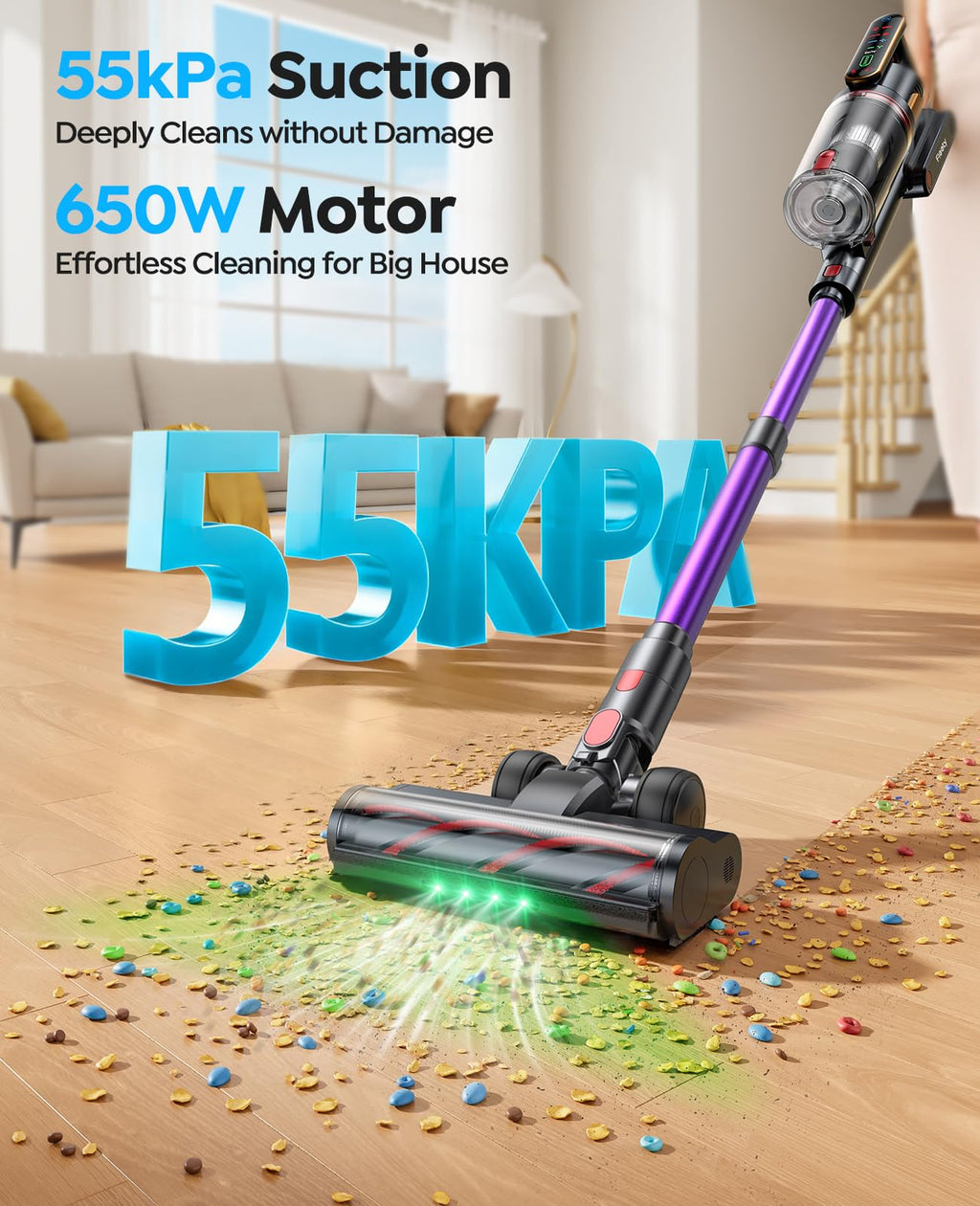 Cordless Stick Vacuum Cleaner 55KPa 650W U2079