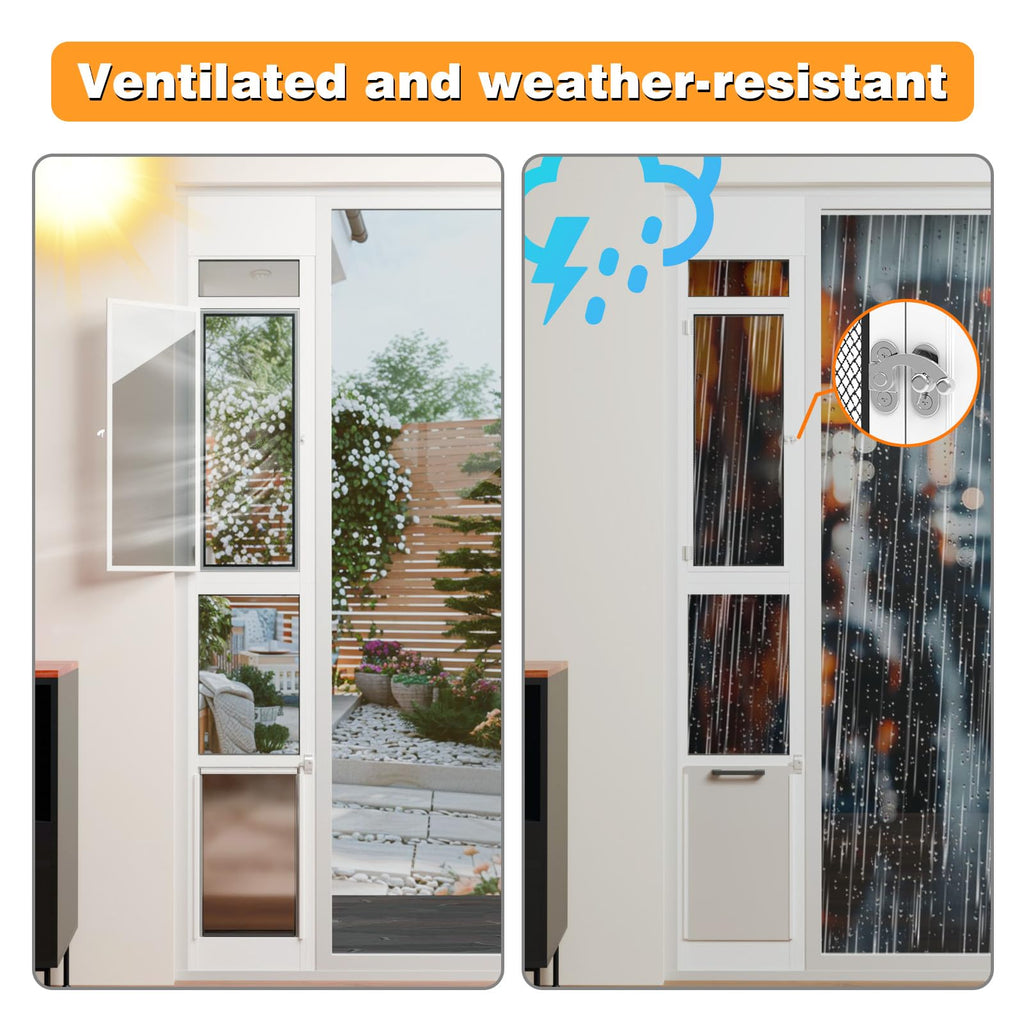 Adjustable Height Sliding Glass Door Dog Door Z3318