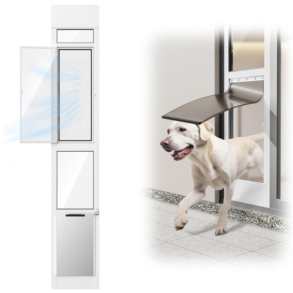 Adjustable Height Sliding Glass Door Dog Door Z3318
