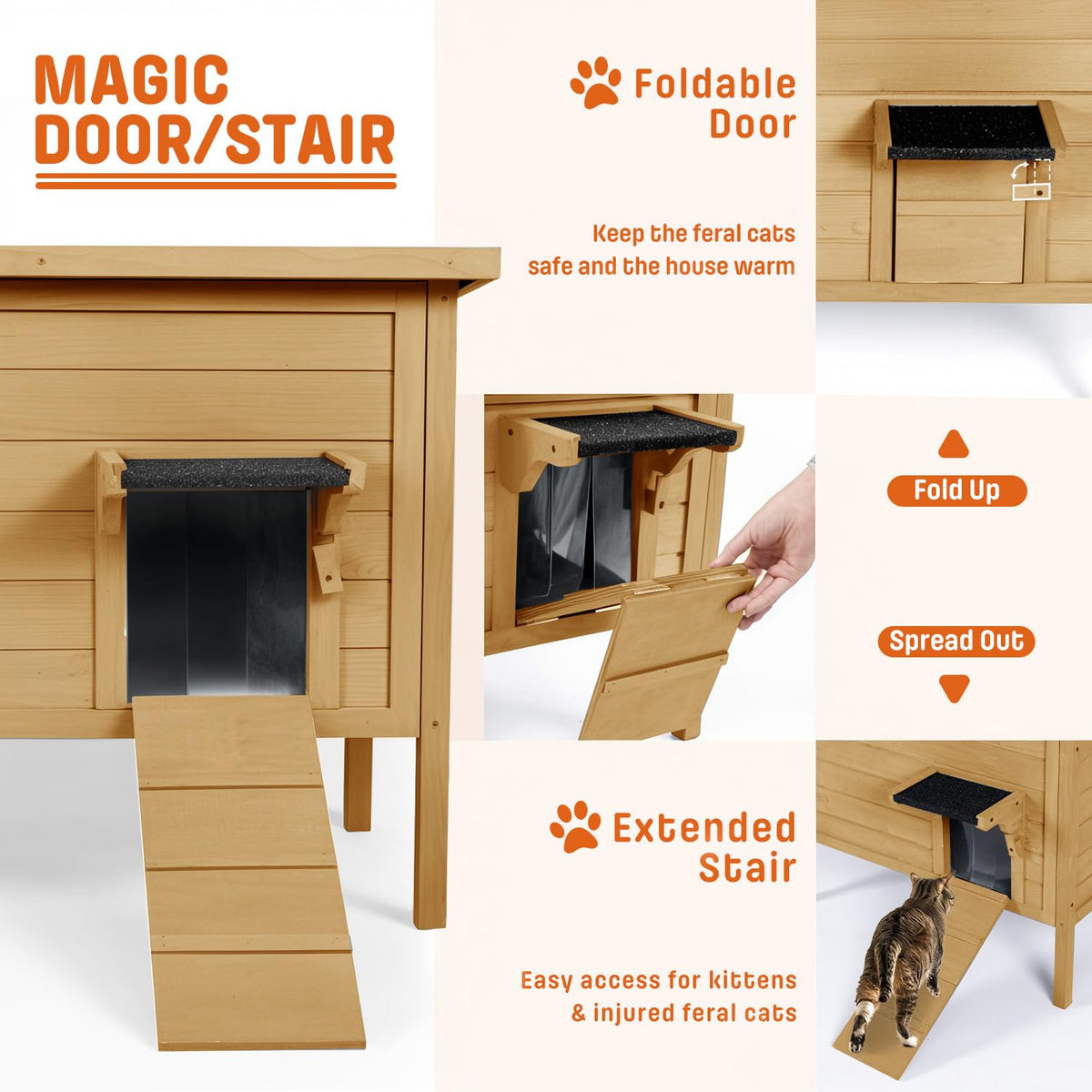 Large Insulated Weatherproof Outdoor Cat House Y192399