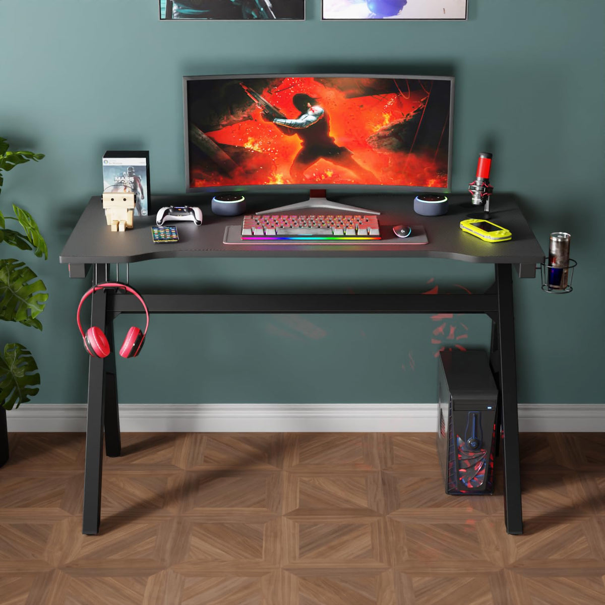 47" R-Shaped Gaming Table T483706