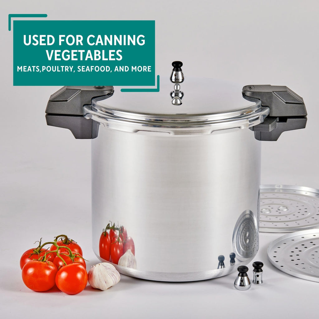 22 Qt Aluminum Pressure Canner with 3 Regulators D27608