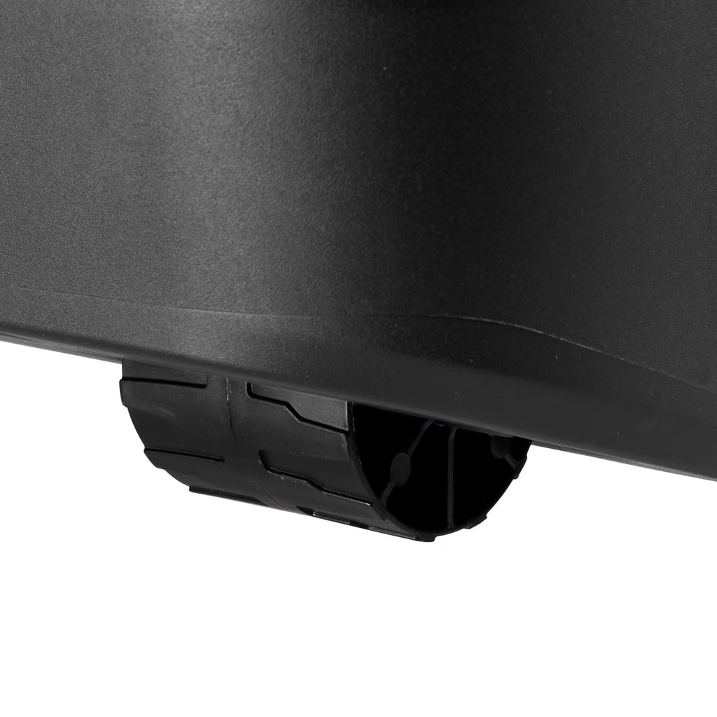 22 Gallon Black Wheeled Plastic Storage Trunk with Lids N21399