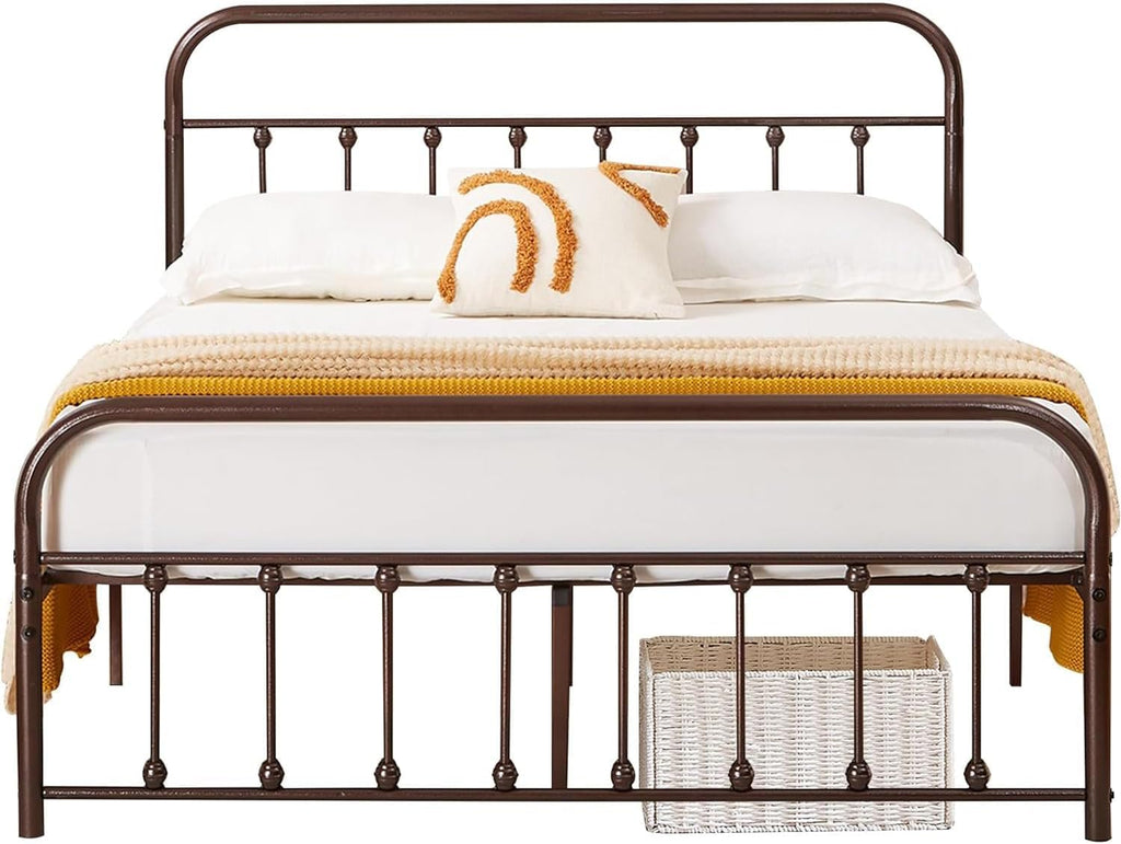 Full Size Metal Bed Frame with Headboard and Footboard C8315