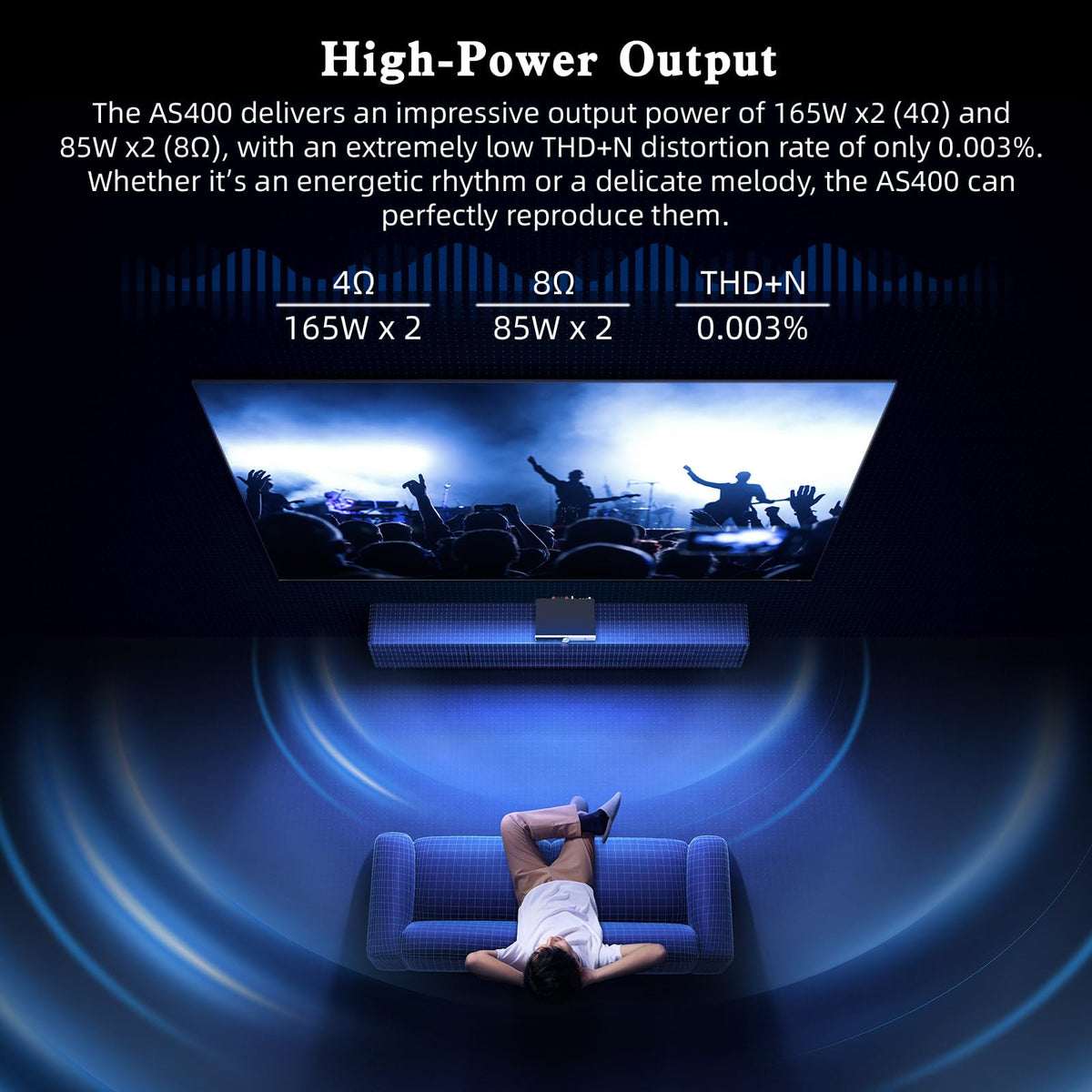 165W Power Amplifier DAC Headphone Amp Phono Preamp G86406