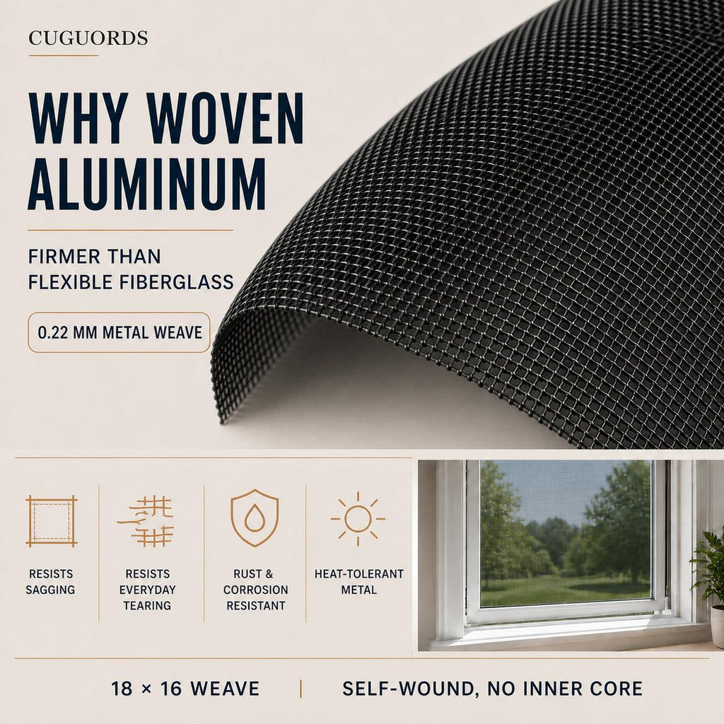 Black Aluminum Screen Door Mesh 48 in x 100 ft Roll M409452