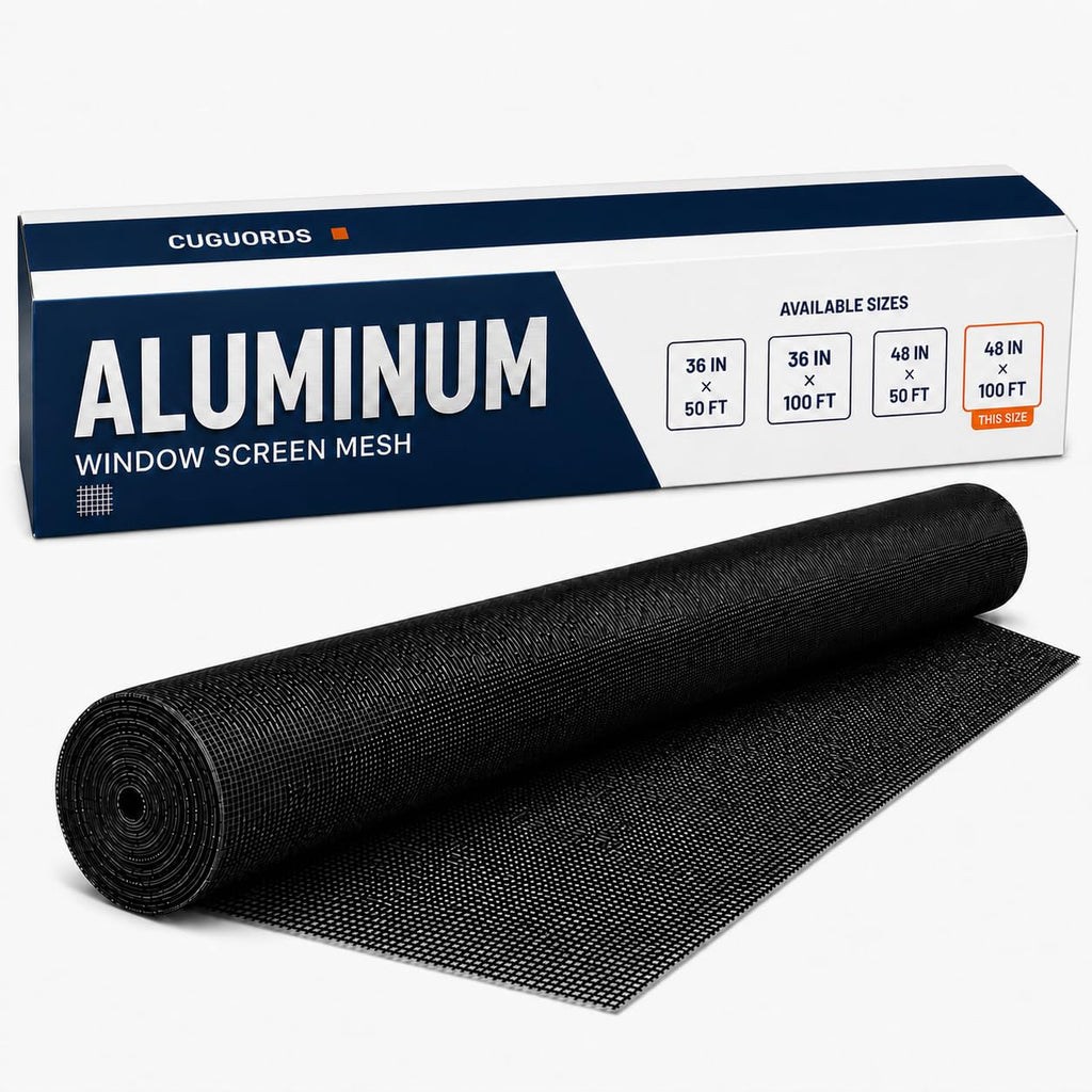 Black Aluminum Screen Door Mesh 48 in x 100 ft Roll M409452