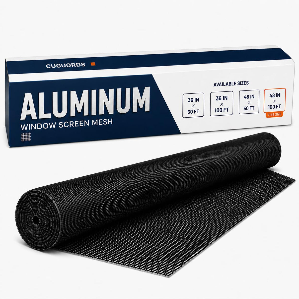 Black Aluminum Screen Door Mesh 48 in x 100 ft Roll M409452