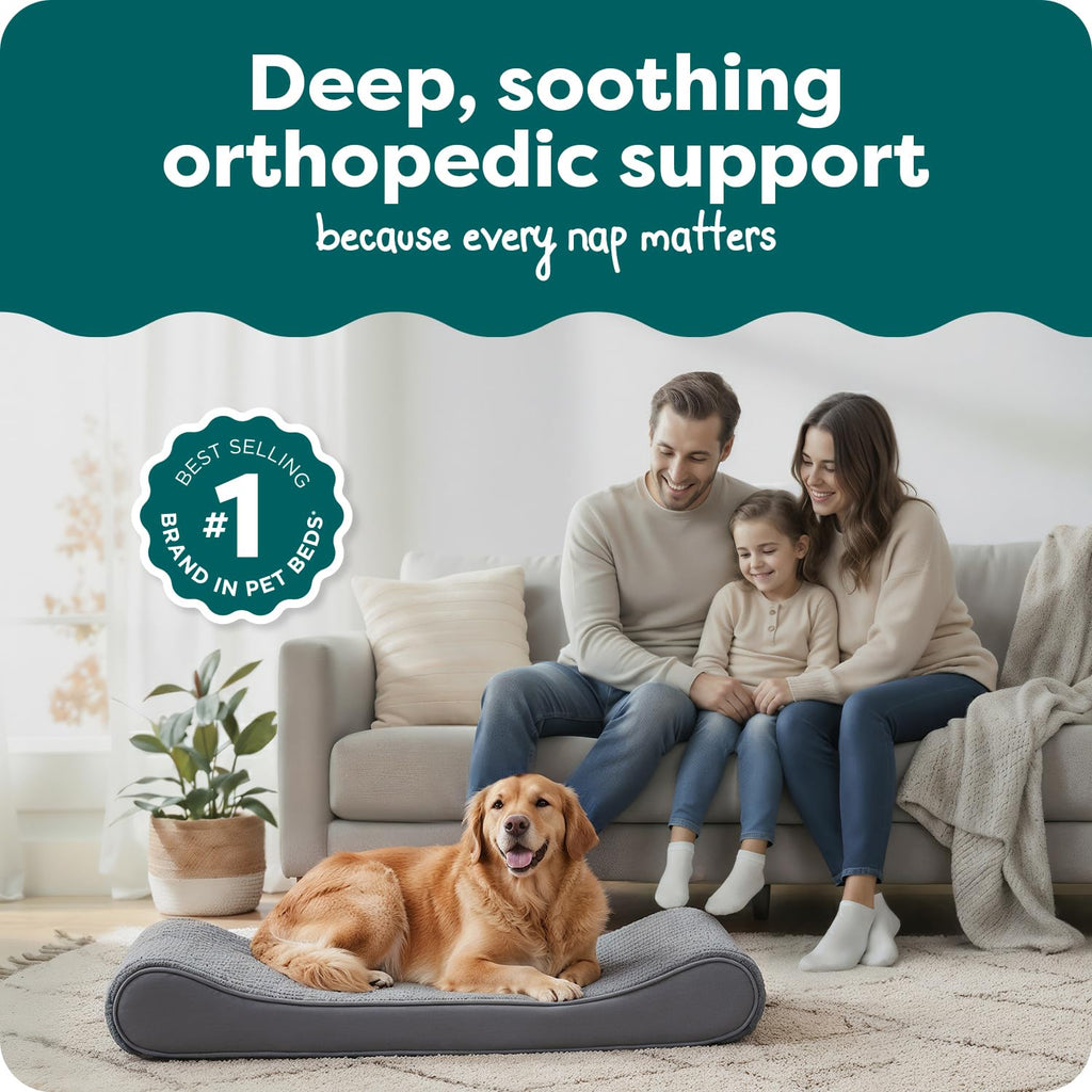 XL Plush Suede Orthopedic Dog Bed D3497
