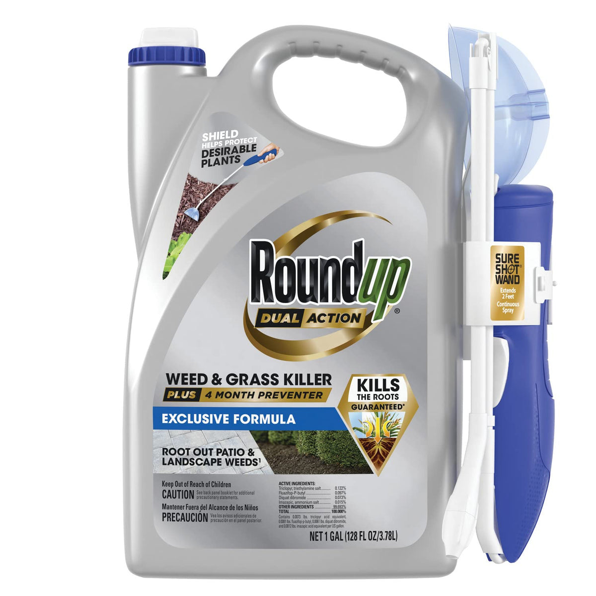 Dual Action Weed & Grass Killer with Wand, 1 gal. O521824