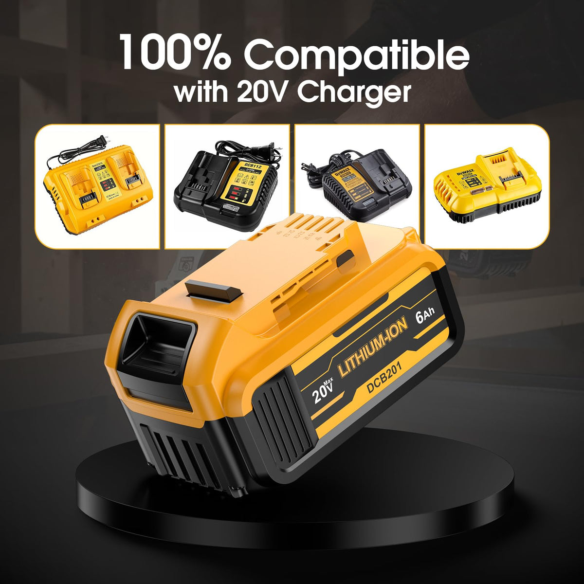 2 Pack 6.0ah Replacement Battery J3349